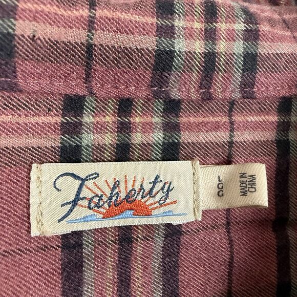 Faherty Olli Top In Red Mountain View Plaid Womens Size Large L Preppy Casual - Picture 3 of 14